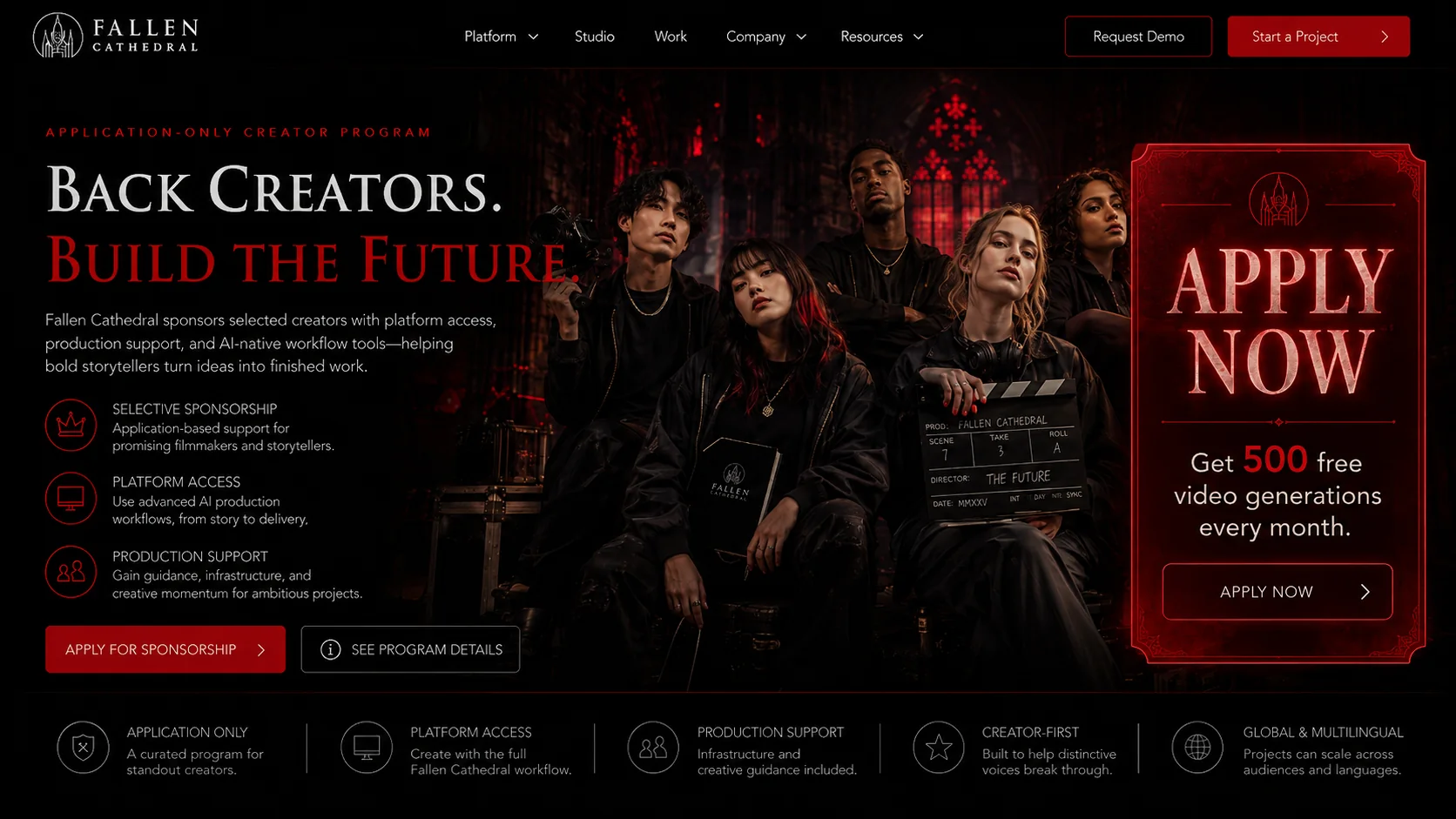Creators concept page
